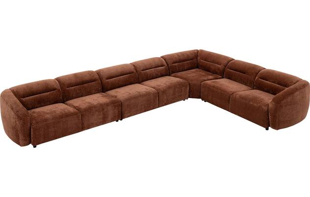 Goossens hoekbank zitra bruin stof - 8260137-gespiegeld-05
