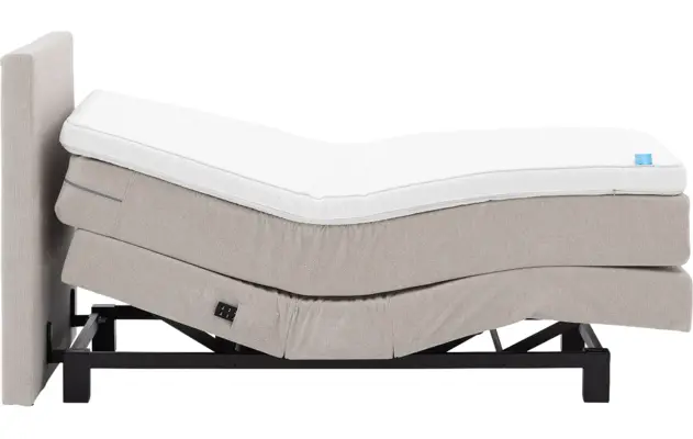 Goossens boxspring compleet flex dream 120 beige stof - 8260226-goossens-flex-dream-120-boxspring-stof-08