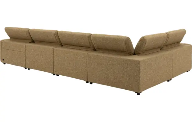 Goossens hoekbank comoda geel stof - 8260255-gespiegeld-13