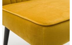 Goossens eetkamerstoel rob geel stof - 8160697-01