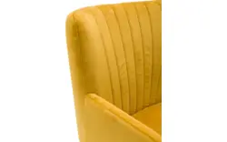 Goossens eetkamerstoel rob geel stof - 8160700-01
