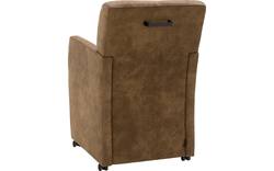 Goossens eetkamerstoel alex bruin microvezel - 8160950-031
