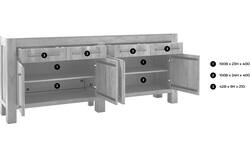 Goossens dressoir roots grijs eiken - 8170423-02