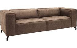 Goossens zitbank calvin bruin micro leer - 8171143-627-01