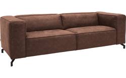 Goossens zitbank calvin bruin micro leer - 8171143-631-01