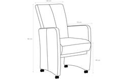 Goossens excellent eetkamerstoel riva grijs leer - 8171036-01