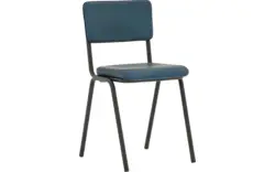 Goossens eetkamerstoel chaplin blauw leer - 8181080-04