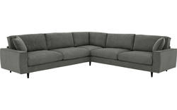 Goossens hoekbank jonas grijs stof - 8181093-1456-02