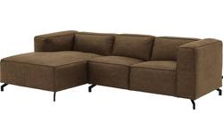 Goossens loungebank calvin groen micro leer - 8181170-626-01-gespiegeld
