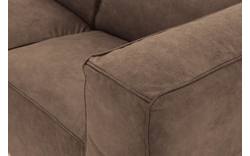 Goossens loungebank calvin bruin micro leer - 8181170-627-01-gespiegeld