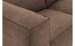 Goossens loungebank calvin bruin micro leer - 8181170-627-01