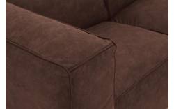 Goossens loungebank calvin bruin micro leer - 8181170-631-01