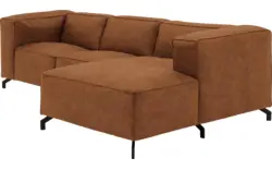 Goossens loungebank calvin bruin micro leer - 8181170-633-01