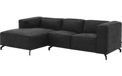Goossens loungebank calvin grijs micro leer - 8181170-634-01-gespiegeld