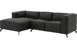 Goossens loungebank calvin grijs micro leer - 8181170-635-01-gespiegeld