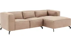 Goossens loungebank calvin beige micro leer - 8181170-637-01