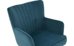 Goossens eetkamerstoel rob blauw stof - 8181185-02