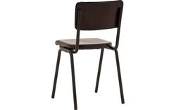 Goossens eetkamerstoel chaplin grijs leer - 8181215-01