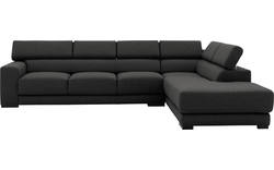 Goossens hoekbank nora grijs stof - 8190040-205-01-gespiegeld