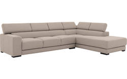 Goossens hoekbank nora beige stof - 8190040-209-01-gespiegeld