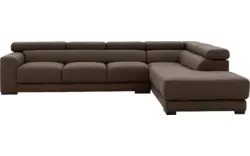 Goossens hoekbank nora bruin stof - 8190040-211-01-gespiegeld