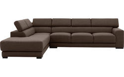 Goossens hoekbank nora bruin stof - 8190040-211-01