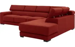 Goossens hoekbank nora rood stof - 8190040-216-01-gespiegeld