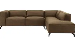 Goossens hoekbank calvin groen micro leer - 8190066-626-01-gespiegeld