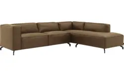 Goossens hoekbank calvin groen micro leer - 8190066-626-01-gespiegeld
