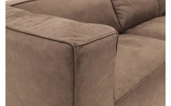 Goossens hoekbank calvin bruin micro leer - 8190066-627-01-gespiegeld