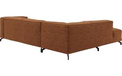 Goossens hoekbank calvin bruin micro leer - 8190066-633-01
