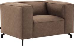 Goossens loveseat calvin bruin micro leer - 8190113-627-01