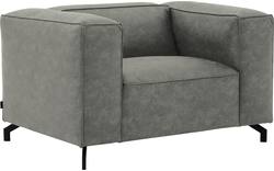 Goossens loveseat calvin grijs micro leer - 8190113-636-01