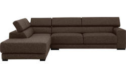 Goossens hoekbank nora bruin stof - 8190123-211-01-gespiegeld