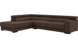 Goossens hoekbank nora bruin stof - 8190123-211-01-gespiegeld