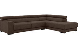 Goossens hoekbank nora bruin stof - 8190123-211-01
