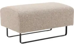 Stof gemeleerd grof geweven bruin-beige