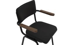 Goossens eetkamerstoel chaplin zwart leer - 8190175-02