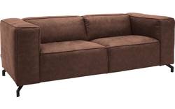 Goossens zitbank calvin bruin micro leer - 8190315-631-02