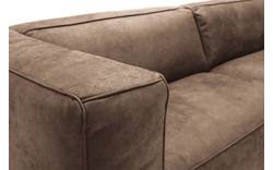 Goossens zitbank calvin bruin micro leer - 8190316-627-01