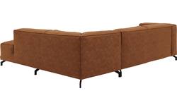 Goossens hoekbank calvin bruin micro leer - 8190317-633-01-gespiegeld