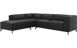 Goossens hoekbank calvin grijs micro leer - 8190317-634-01
