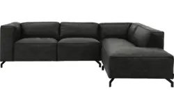 Goossens hoekbank calvin grijs micro leer - 8190317-635-01-gespiegeld