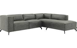 Goossens hoekbank calvin grijs micro leer - 8190317-636-01-gespiegeld