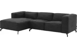 Goossens loungebank calvin grijs micro leer - 8190318-634-01-gespiegeld