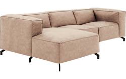 Goossens loungebank calvin beige micro leer - 8190318-637-01-gespiegeld
