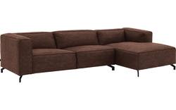Goossens loungebank calvin bruin micro leer - 8190319-631-01