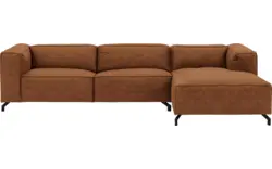 Goossens loungebank calvin bruin micro leer - 8190319-633-01