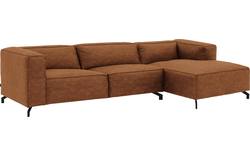 Goossens loungebank calvin bruin micro leer - 8190319-633-01