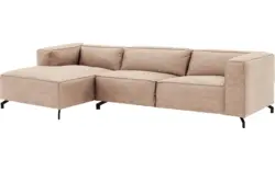 Goossens loungebank calvin beige micro leer - 8190319-637-01-gespiegeld